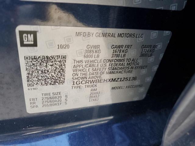 Photo 11 VIN: 1GCRWBEHXMZ125136 - CHEVROLET SILVERADO 