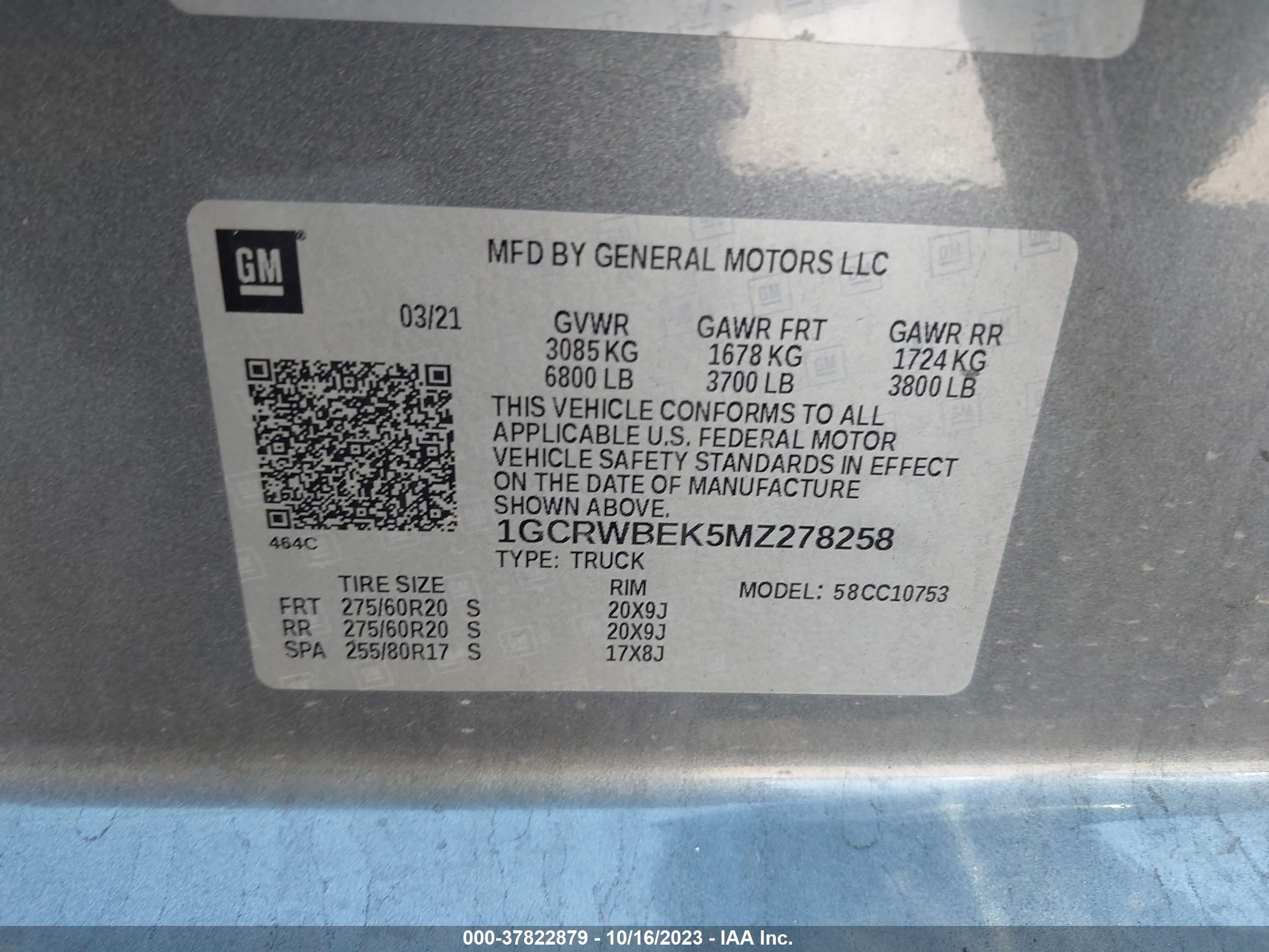 Photo 8 VIN: 1GCRWBEK5MZ278258 - CHEVROLET SILVERADO 