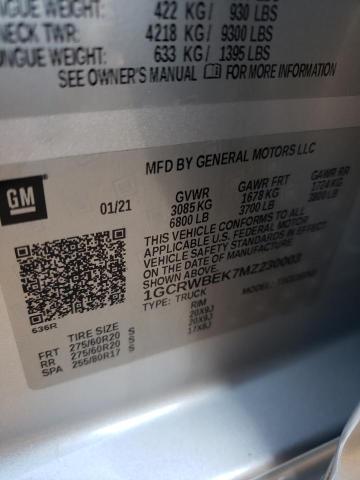 Photo 11 VIN: 1GCRWBEK7MZ230003 - CHEVROLET SILVERADO 