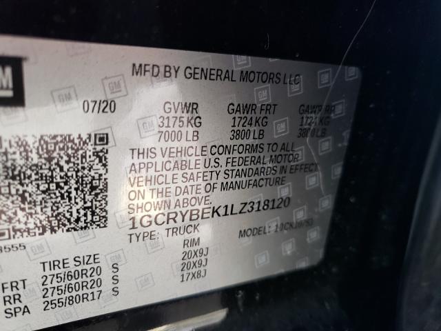 Photo 9 VIN: 1GCRYBEK1LZ318120 - CHEVROLET SILVERADO 