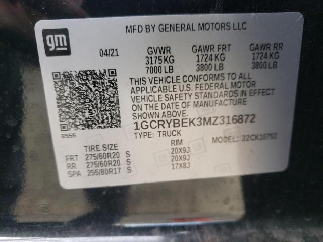 Photo 11 VIN: 1GCRYBEK3MZ316872 - CHEVROLET ALL MODELS 