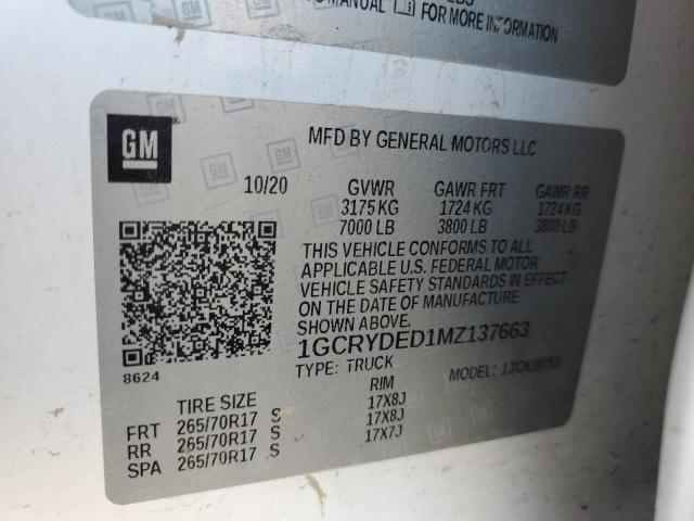 Photo 11 VIN: 1GCRYDED1MZ137663 - CHEVROLET ALL MODELS 