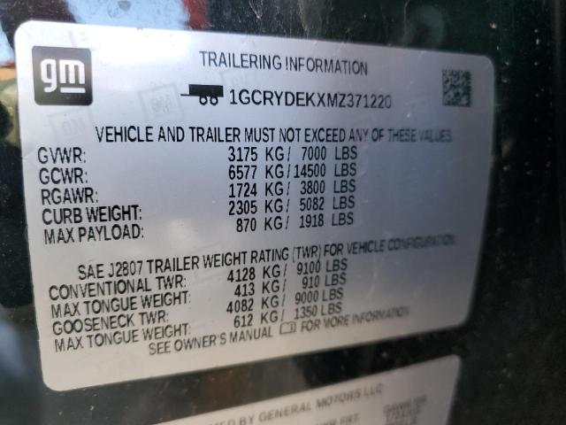 Photo 11 VIN: 1GCRYDEKXMZ371220 - CHEVROLET SILVERADO 