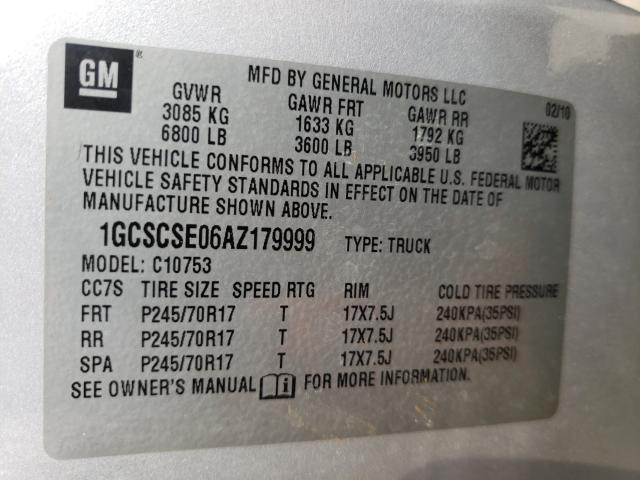 Photo 9 VIN: 1GCSCSE06AZ179999 - CHEVROLET SILVERADO 