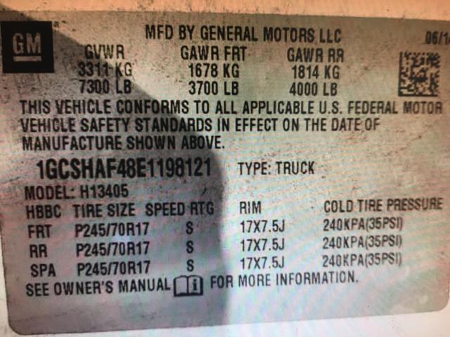 Photo 9 VIN: 1GCSHAF48E1198121 - CHEVROLET EXPRESS G1 