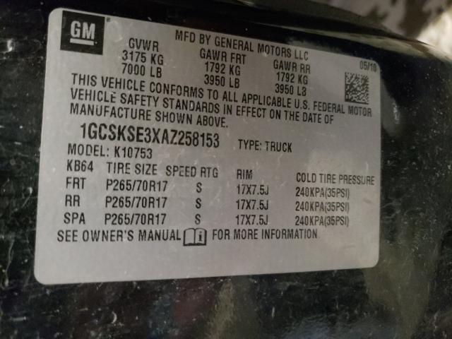 Photo 9 VIN: 1GCSKSE3XAZ258153 - CHEVROLET SILVERADO 