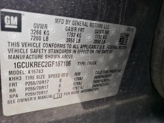 Photo 11 VIN: 1GCUKREC2GF187106 - CHEVROLET SILVERADO 