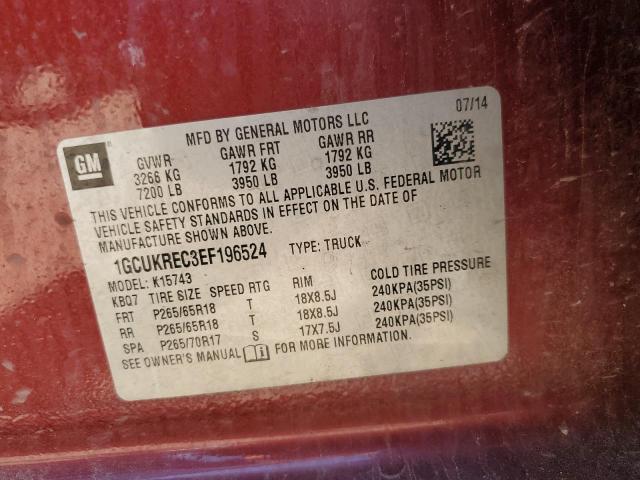 Photo 9 VIN: 1GCUKREC3EF196524 - CHEVROLET SILVERADO 