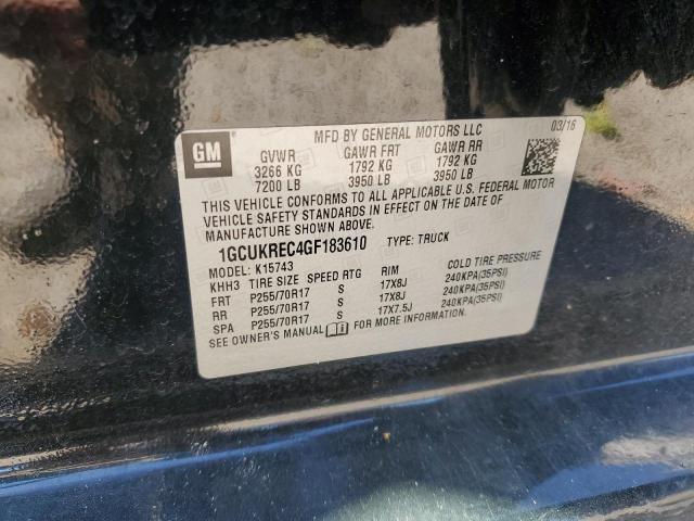 Photo 11 VIN: 1GCUKREC4GF183610 - CHEVROLET SILVERADO 