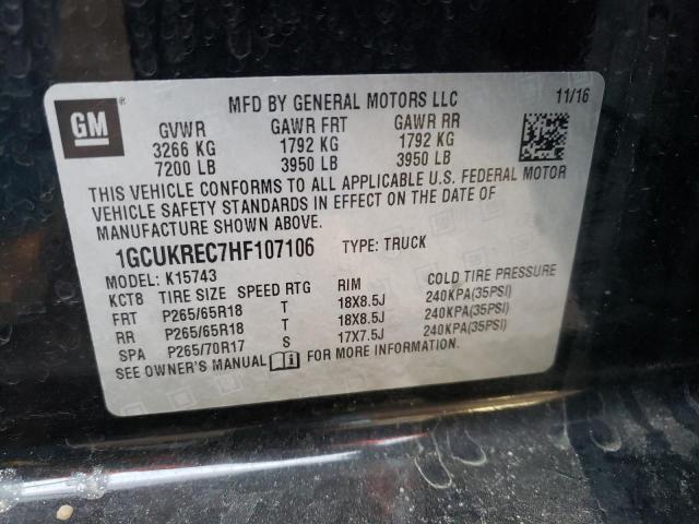 Photo 11 VIN: 1GCUKREC7HF107106 - CHEVROLET SILVERADO 