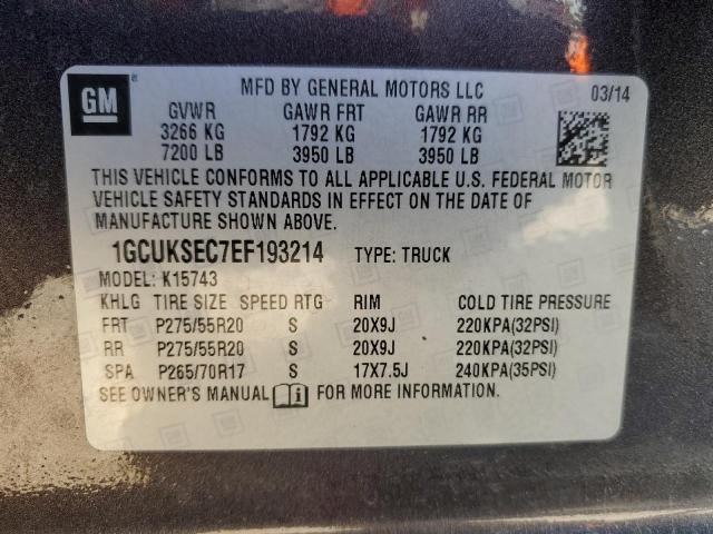 Photo 11 VIN: 1GCUKSEC7EF193214 - CHEVROLET SILVERADO 