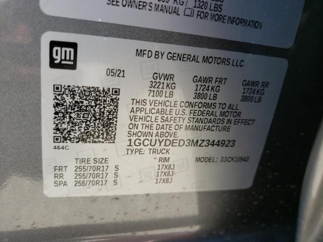 Photo 9 VIN: 1GCUYDED3MZ344923 - CHEVROLET SILVERADO 