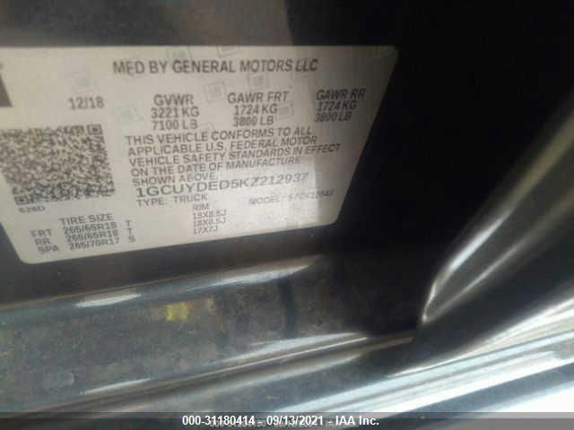 Photo 9 VIN: 1GCUYDED5KZ212937 - CHEVROLET SILVERADO 1500 