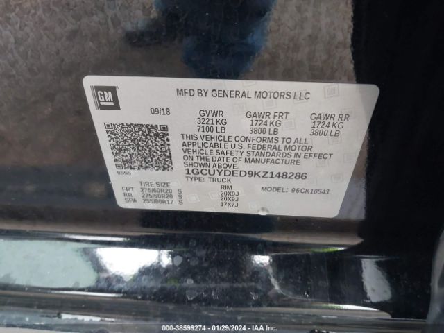 Photo 8 VIN: 1GCUYDED9KZ148286 - CHEVROLET SILVERADO 1500 