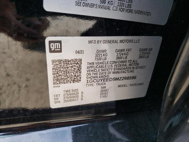 Photo 11 VIN: 1GCUYEED5MZ298596 - CHEVROLET SILV1500 4 