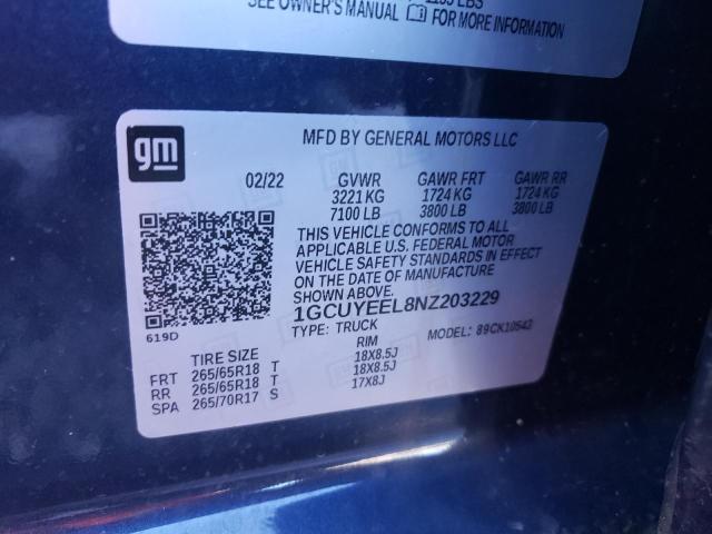 Photo 11 VIN: 1GCUYEEL8NZ203229 - CHEVROLET ALL MODELS 