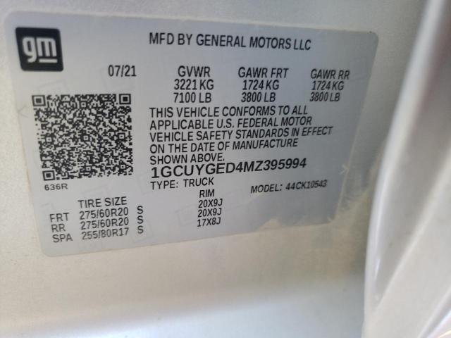 Photo 9 VIN: 1GCUYGED4MZ395994 - CHEVROLET SILVERADO 