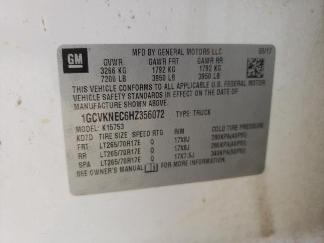 Photo 9 VIN: 1GCVKNEC6HZ356072 - CHEVROLET SILVERADO 