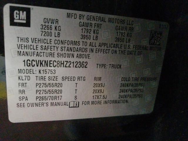 Photo 9 VIN: 1GCVKNEC8HZ212362 - CHEVROLET SILVERADO 