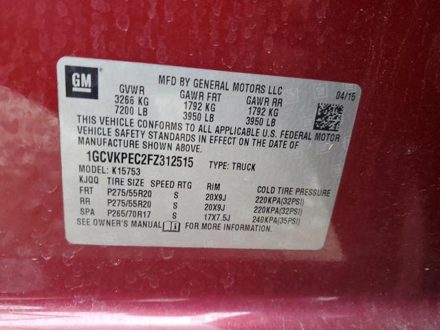 Photo 11 VIN: 1GCVKPEC2FZ312515 - CHEVROLET SILVERADO 