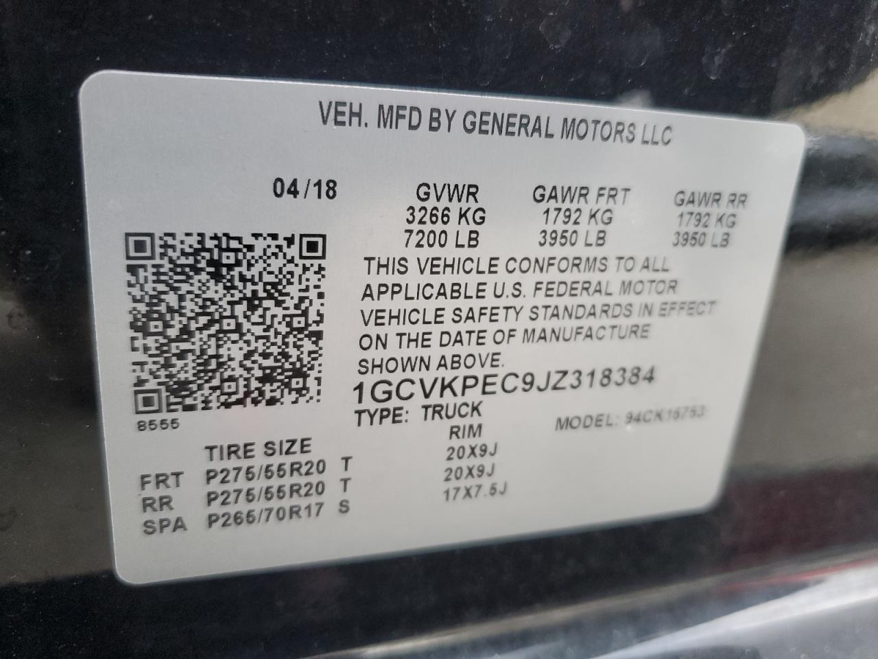 Photo 11 VIN: 1GCVKPEC9JZ318384 - CHEVROLET SILVERADO 