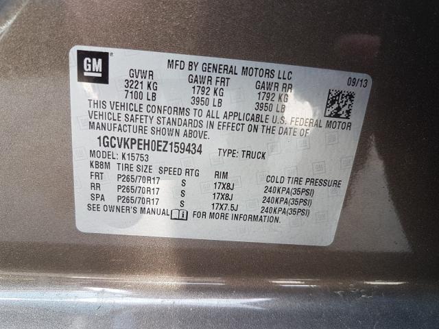 Photo 9 VIN: 1GCVKPEH0EZ159434 - CHEVROLET SILVERADO 