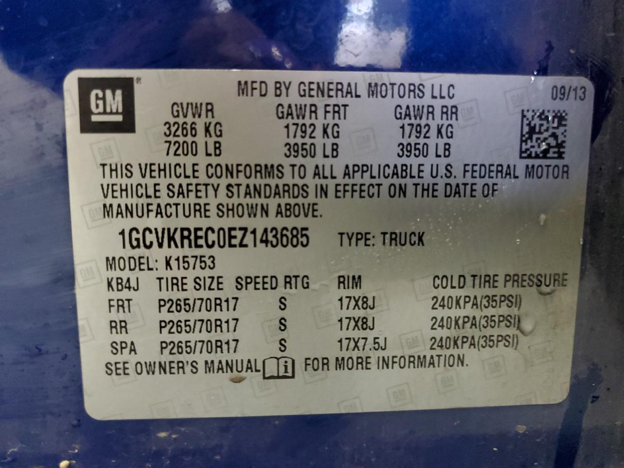 Photo 11 VIN: 1GCVKREC0EZ143685 - CHEVROLET SILVERADO 