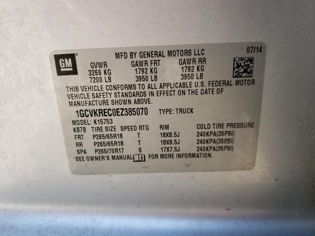 Photo 9 VIN: 1GCVKREC0EZ385070 - CHEVROLET SILVERADO 