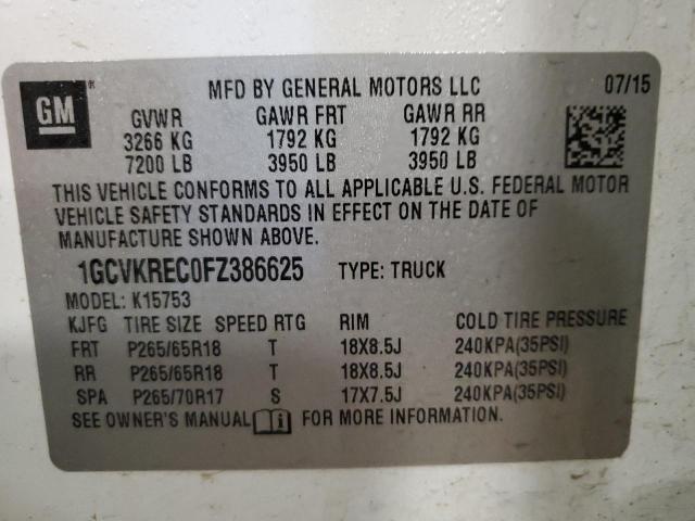 Photo 12 VIN: 1GCVKREC0FZ386625 - CHEVROLET SILVERADO 