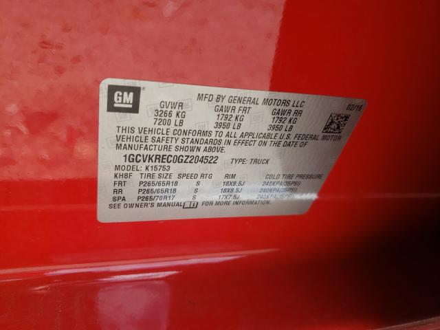 Photo 9 VIN: 1GCVKREC0GZ204522 - CHEVROLET SILVERADO 