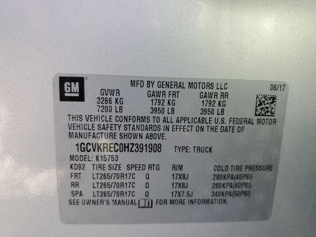 Photo 9 VIN: 1GCVKREC0HZ391908 - CHEVROLET SILVERADO 