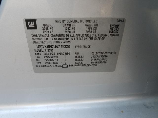 Photo 9 VIN: 1GCVKREC1EZ115328 - CHEVROLET SILVERADO 