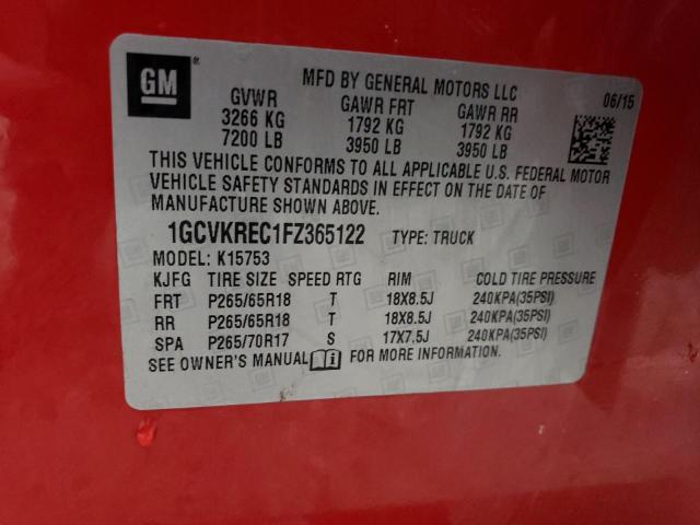 Photo 11 VIN: 1GCVKREC1FZ365122 - CHEVROLET SILVERADO 