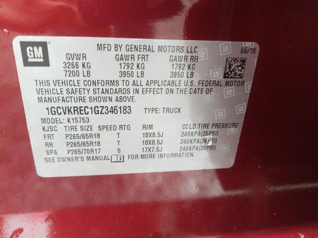 Photo 9 VIN: 1GCVKREC1GZ346183 - CHEVROLET SILVERADO 