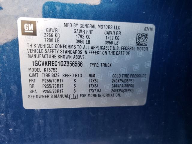 Photo 9 VIN: 1GCVKREC1GZ356566 - CHEVROLET SILVERADO 