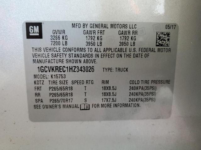 Photo 12 VIN: 1GCVKREC1HZ343026 - CHEVROLET SILVERADO 