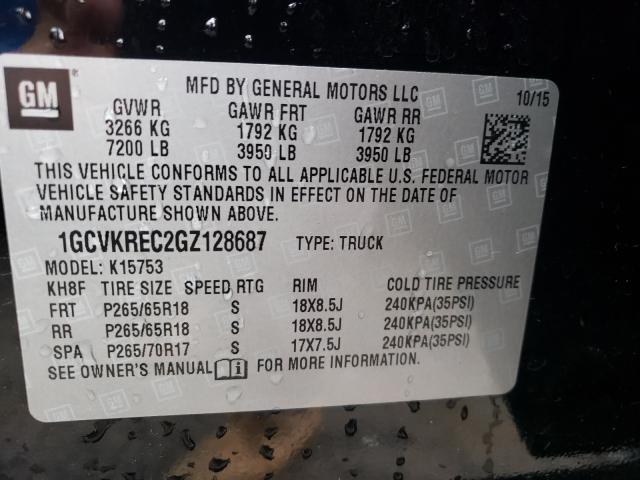 Photo 9 VIN: 1GCVKREC2GZ128687 - CHEVROLET SILVERADO 