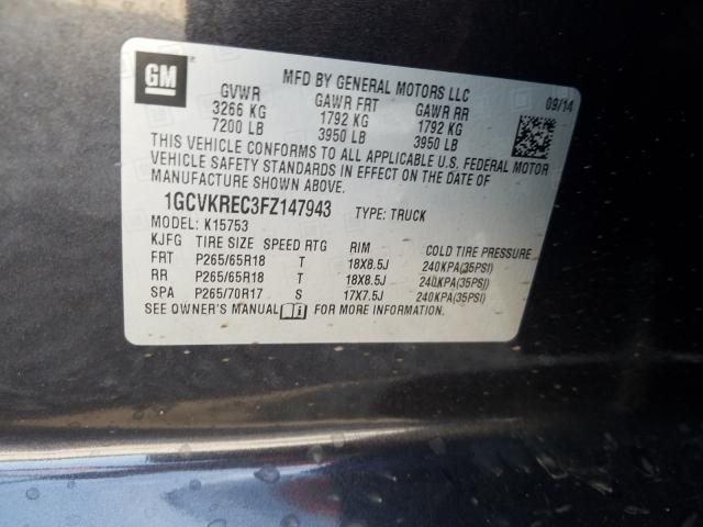 Photo 9 VIN: 1GCVKREC3FZ147943 - CHEVROLET SILVERADO 