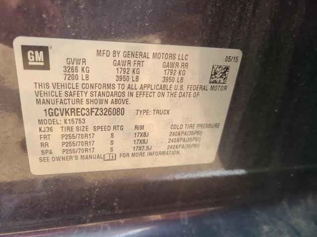 Photo 11 VIN: 1GCVKREC3FZ326080 - CHEVROLET SILVERADO 