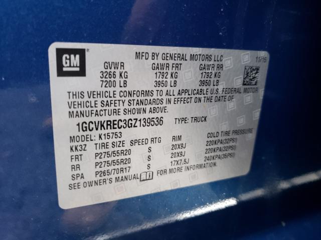 Photo 9 VIN: 1GCVKREC3GZ139536 - CHEVROLET SILVERADO 