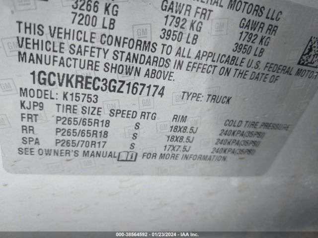 Photo 8 VIN: 1GCVKREC3GZ167174 - CHEVROLET SILVERADO 1500 