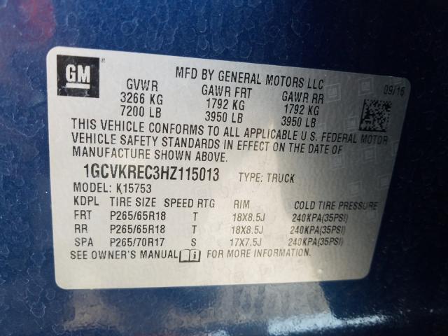 Photo 9 VIN: 1GCVKREC3HZ115013 - CHEVROLET SILVERADO 