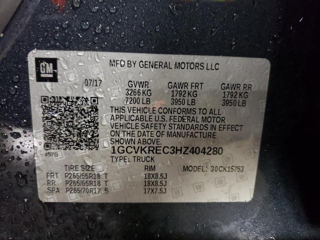 Photo 11 VIN: 1GCVKREC3HZ404280 - CHEVROLET SILVERADO 