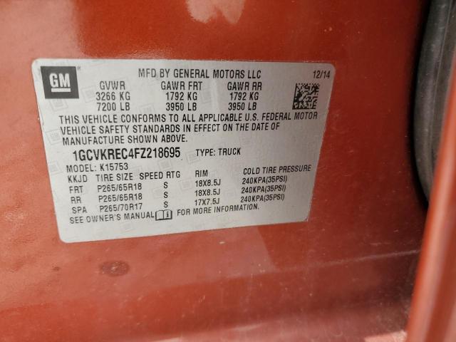 Photo 11 VIN: 1GCVKREC4FZ218695 - CHEVROLET SILVERADO 