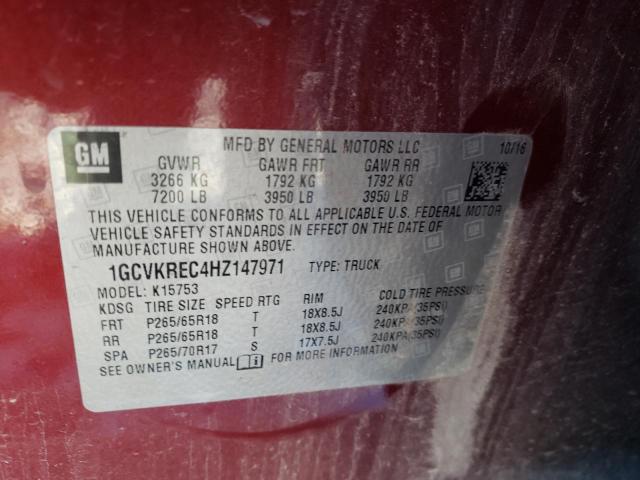 Photo 9 VIN: 1GCVKREC4HZ147971 - CHEVROLET SILVERADO 