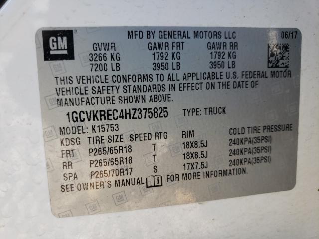 Photo 9 VIN: 1GCVKREC4HZ375825 - CHEVROLET SILVERADO 