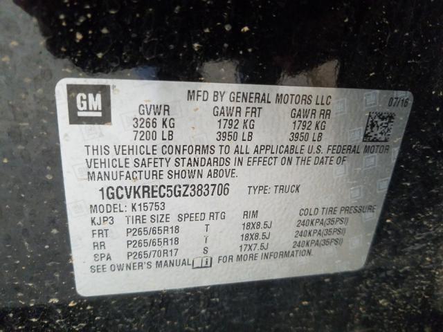 Photo 9 VIN: 1GCVKREC5GZ383706 - CHEVROLET SILVERADO 