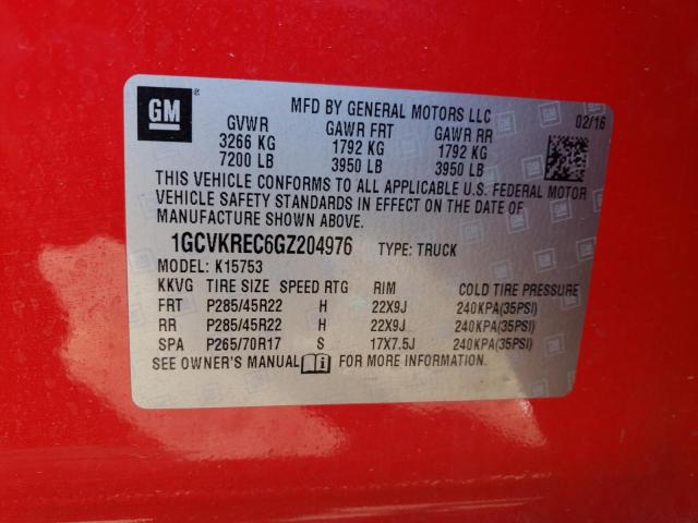 Photo 11 VIN: 1GCVKREC6GZ204976 - CHEVROLET SILVERADO 