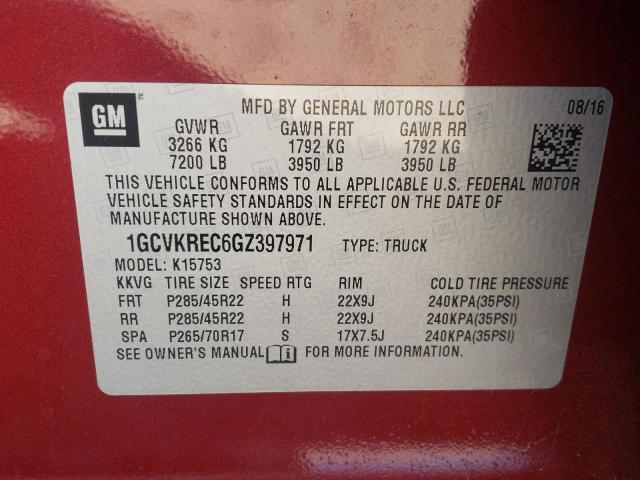 Photo 9 VIN: 1GCVKREC6GZ397971 - CHEVROLET SILVERADO 