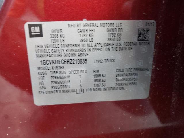 Photo 9 VIN: 1GCVKREC6HZ219835 - CHEVROLET SILVERADO 